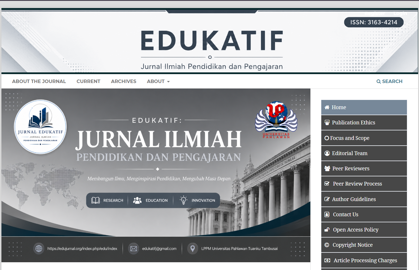 Edukatif: Jurnal Ilmiah Pendidikan dan Pengajaran